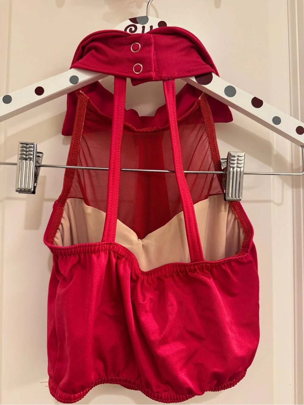 Red two piece Kelle dance costume